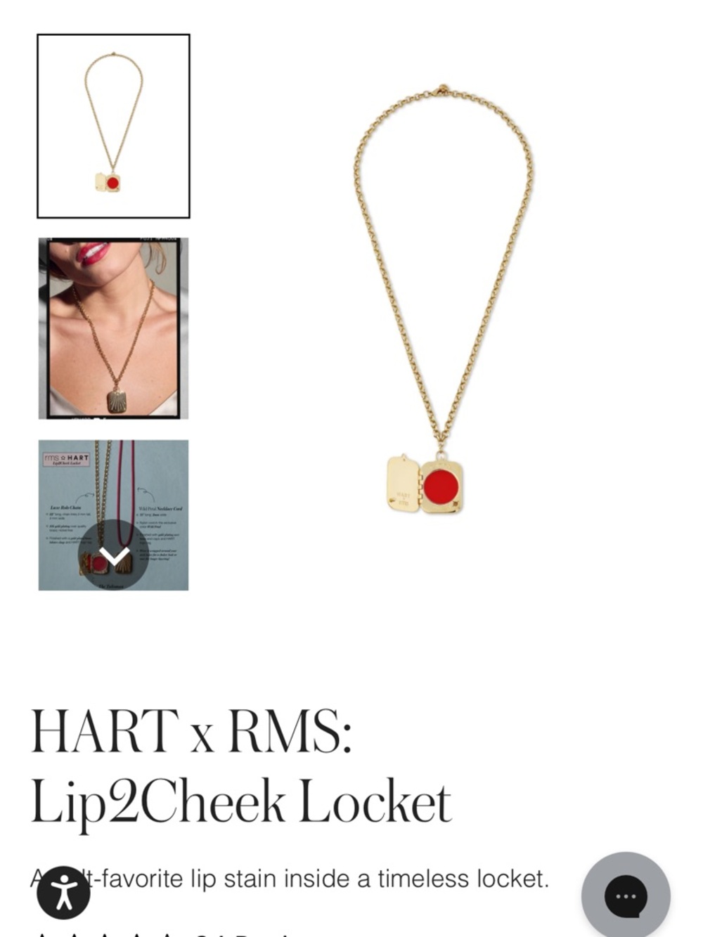 Lip2Cheek Locket Necklace HART x RMS